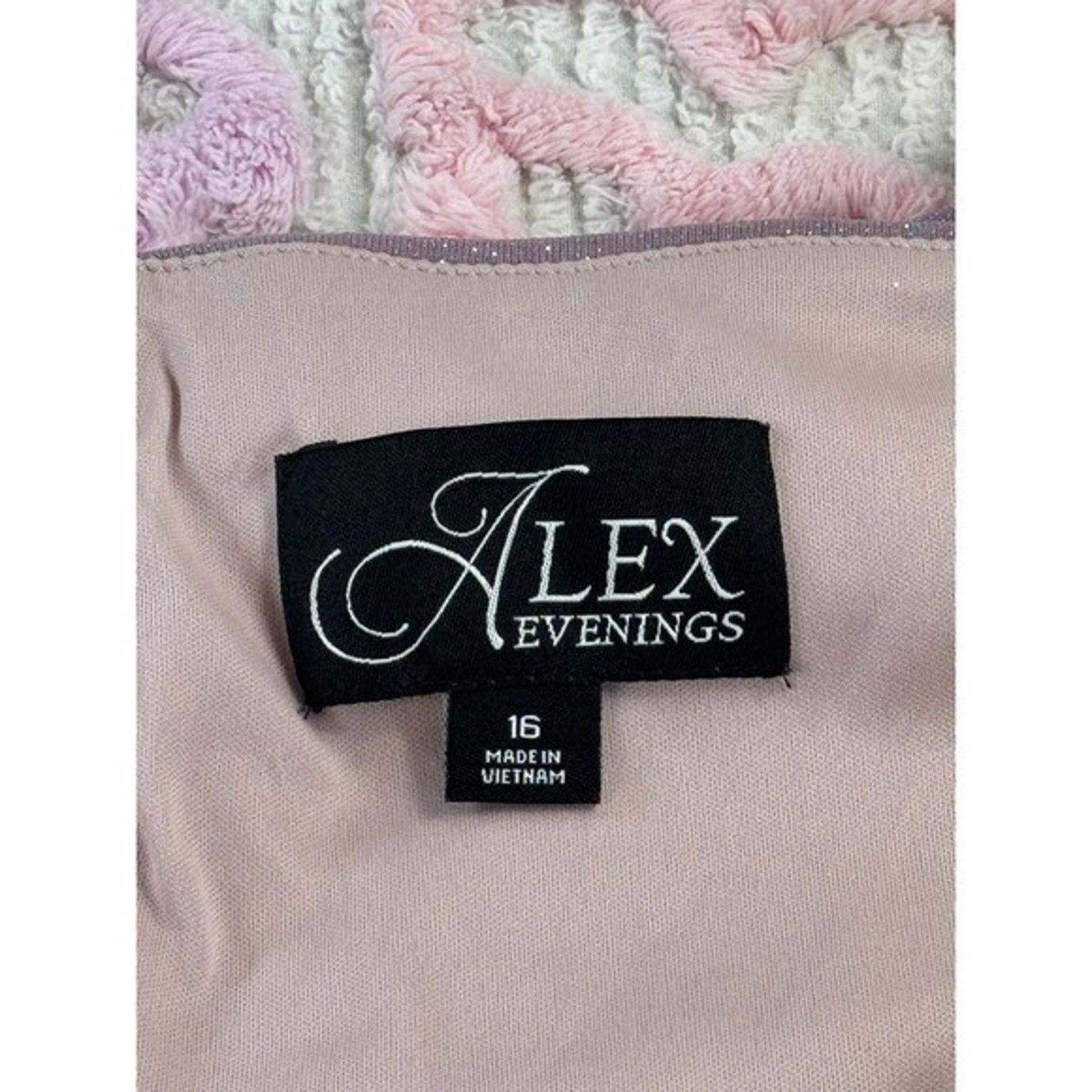 Alex Evenings Alex Evenings Mauve Sparkle Ruched Off Shoulder Gown 16 Size XXL / US 16-18 / IT 52-54 - 8 Thumbnail