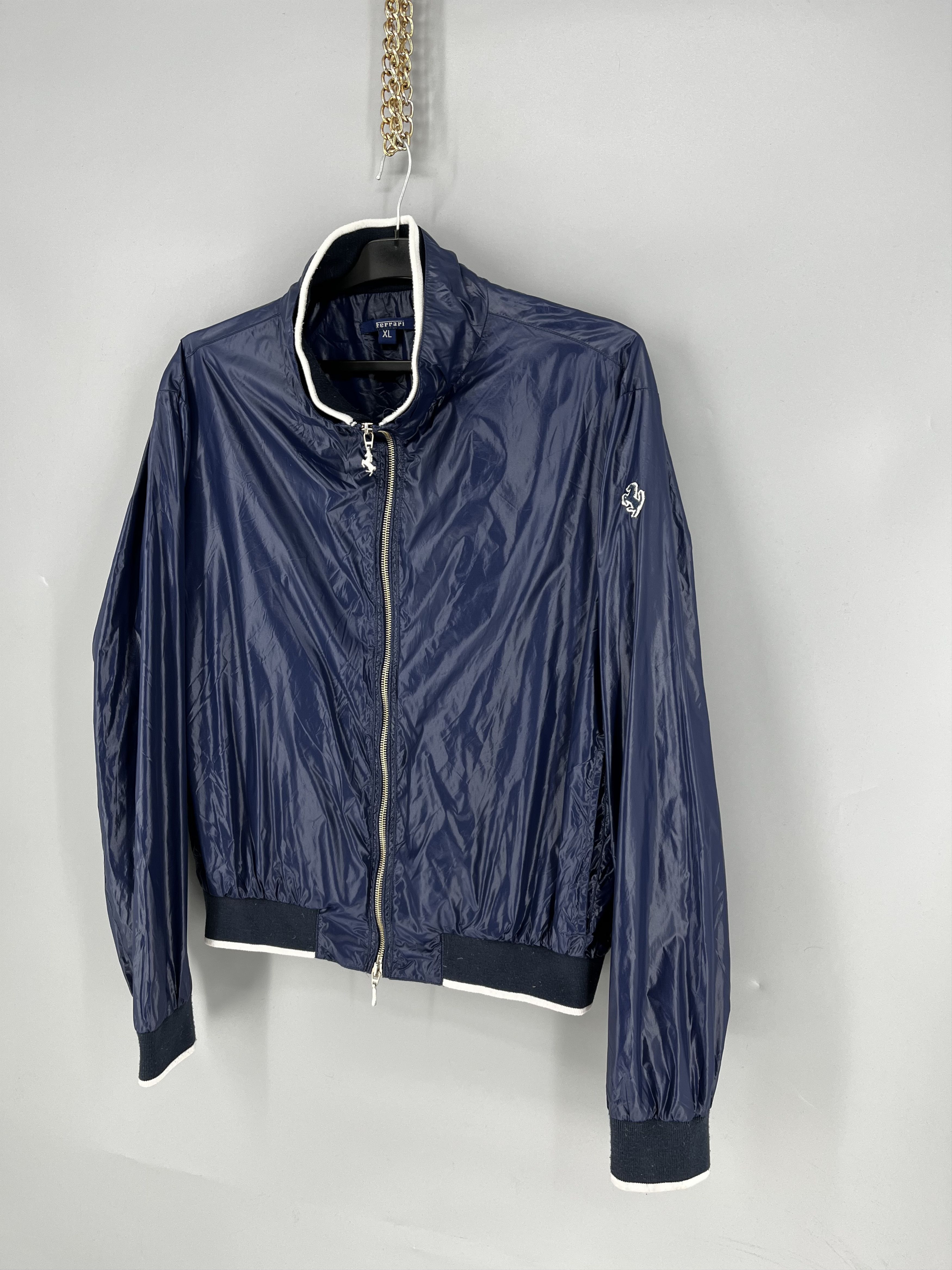 Ferrari Vintage 90s Ferrari Windbreaker Jacket Navy Blue Size XL Size US XL / EU 56 / 4 - 4 Thumbnail