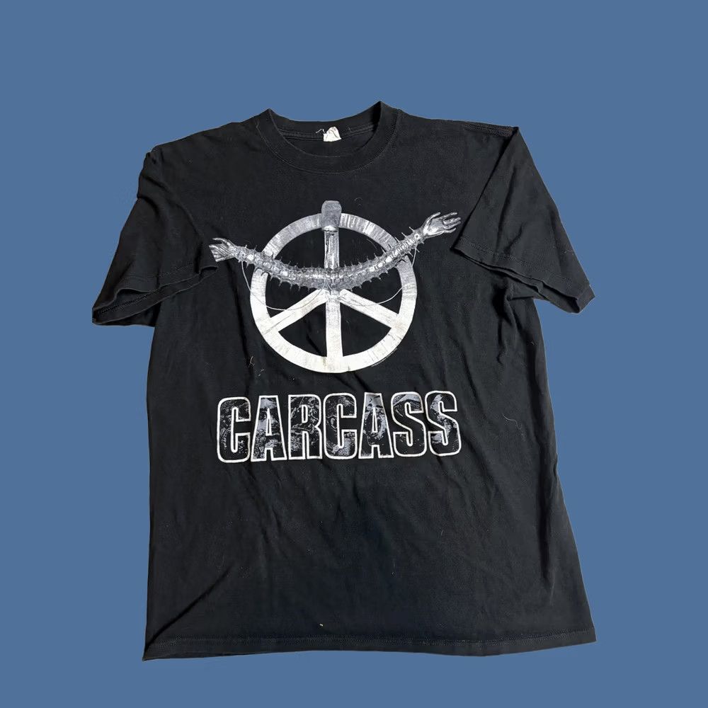 Anvil VINTAGE Carcass Shirt Mens M Black Carcass Krieg Dem Krieg Metal Band T-Shirt Size US M / EU 48-50 / 2 - 1 Thumbnail