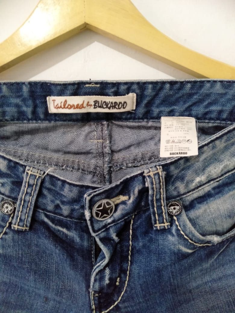 If Six Was Nine × Japanese Brand × Le Grande Bleu (L.G.B.) Denim Buckaaro Distrassed lgb style Size US 31 - 10 Thumbnail