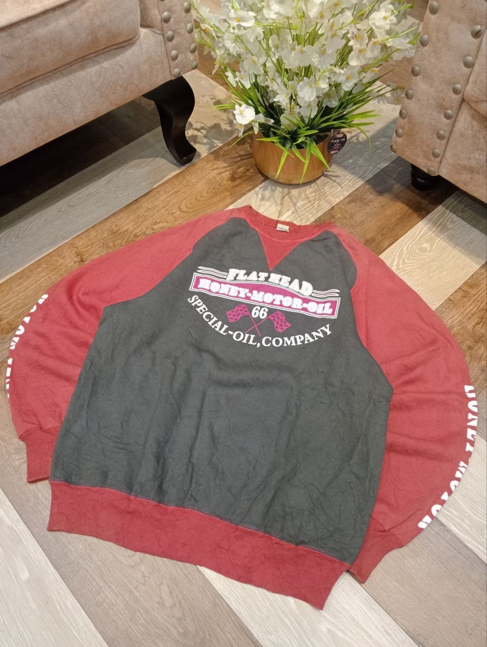 The Flat Head THE FLAT HEAD HONEY MOTOR OIL SWEATSHIRT - SIZE XL Size US XL / EU 56 / 4 - 3 Thumbnail
