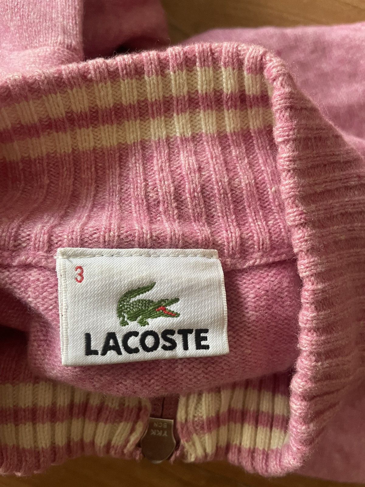 Designer × Lacoste × Vintage Lacoste Pink Sweater Size L / US 10 / IT 46 - 6 Thumbnail
