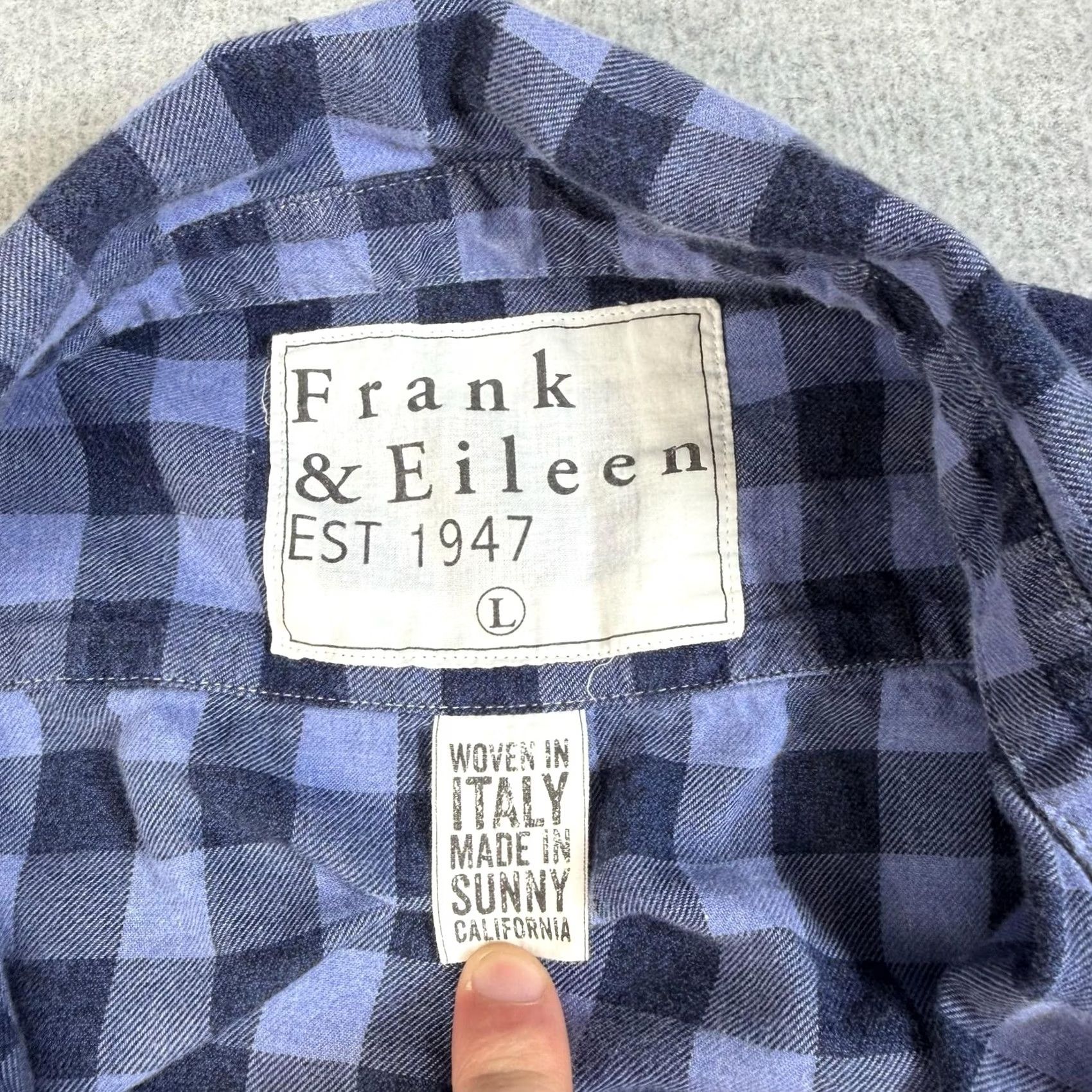 Frank & Eileen Frank & Eileen Shirt Eileen Women Large Blue Check Plaid Button Heritage Made US Size L / US 10 / IT 46 - 3 Thumbnail