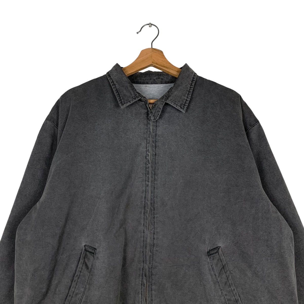 Japanese Brand DRIZZLER Faded Gray Bomber Jacket #1328-C60 Size US M / EU 48-50 / 2 - 2 Thumbnail
