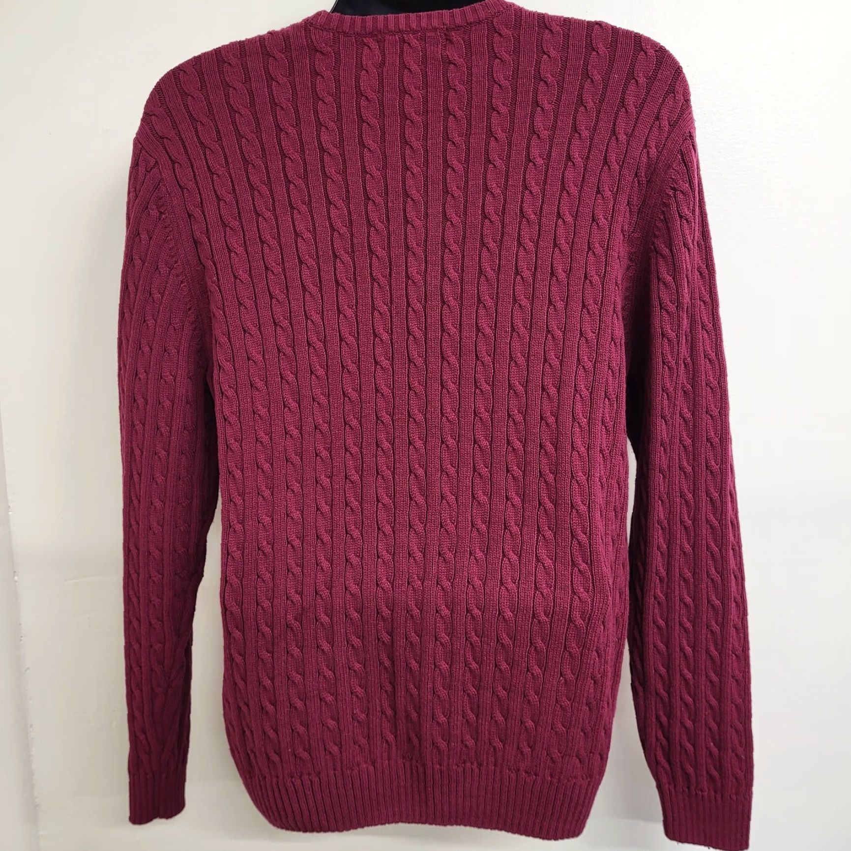 Chaps Chaps Ralph Lauren Womens Tunic Sweater Cable Knit Long Sleeve Size M Maroon Size M / US 6-8 / IT 42-44 - 2 Thumbnail
