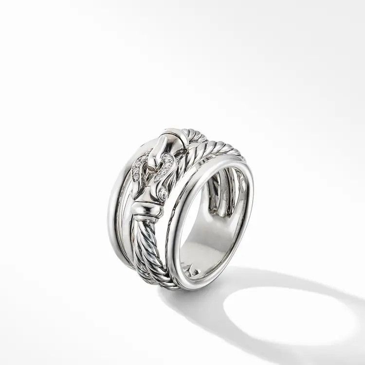 David Yurman o1w1db10526 R14362D Size:8/ Ring in Sterling Silver Size ONE SIZE - 3 Thumbnail