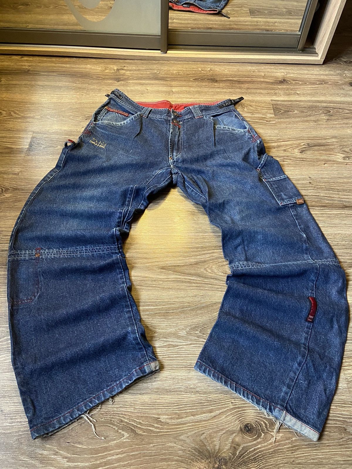 image of Crazy Triple 5 Soul T5S Y2K Vintage 90's Denim Baggy Jeans in Bleu, Men's (Size 34)