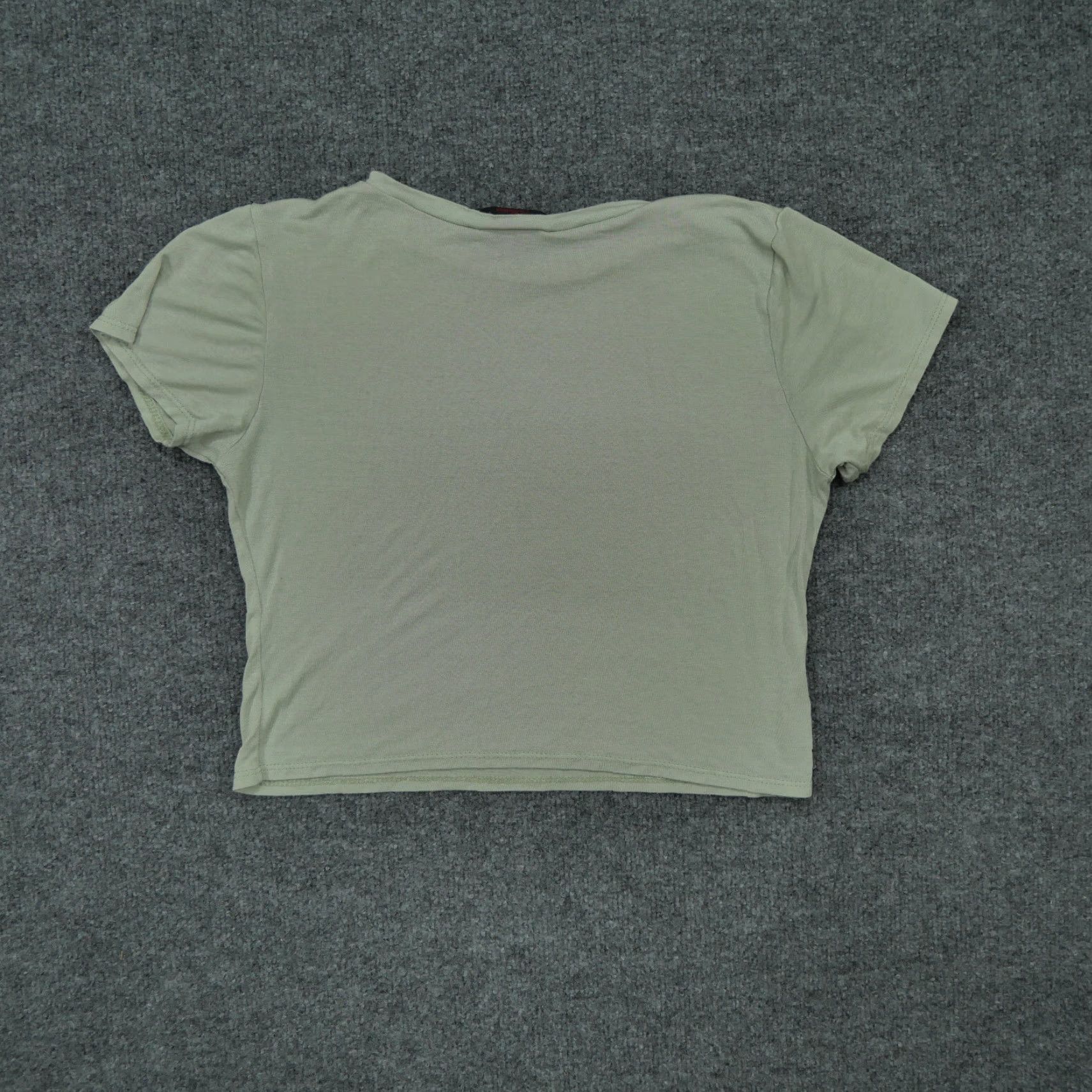 Vintage VINTAGE Neverland T Shirt Womens L Green Crop Solid 90s Cropped Cotton Blend Graphic Cracked Size L / US 10 / IT 46 - 7 Thumbnail
