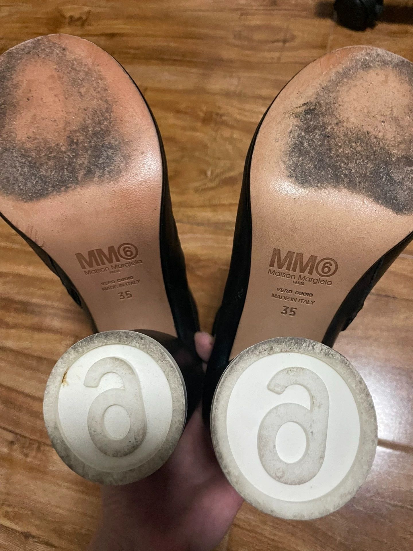 MM6 mm6 8cm Heel Lambskin Short Boots (35, Worn, Half Size Up) Size US 4.5 / IT 34.5 - 4 Thumbnail