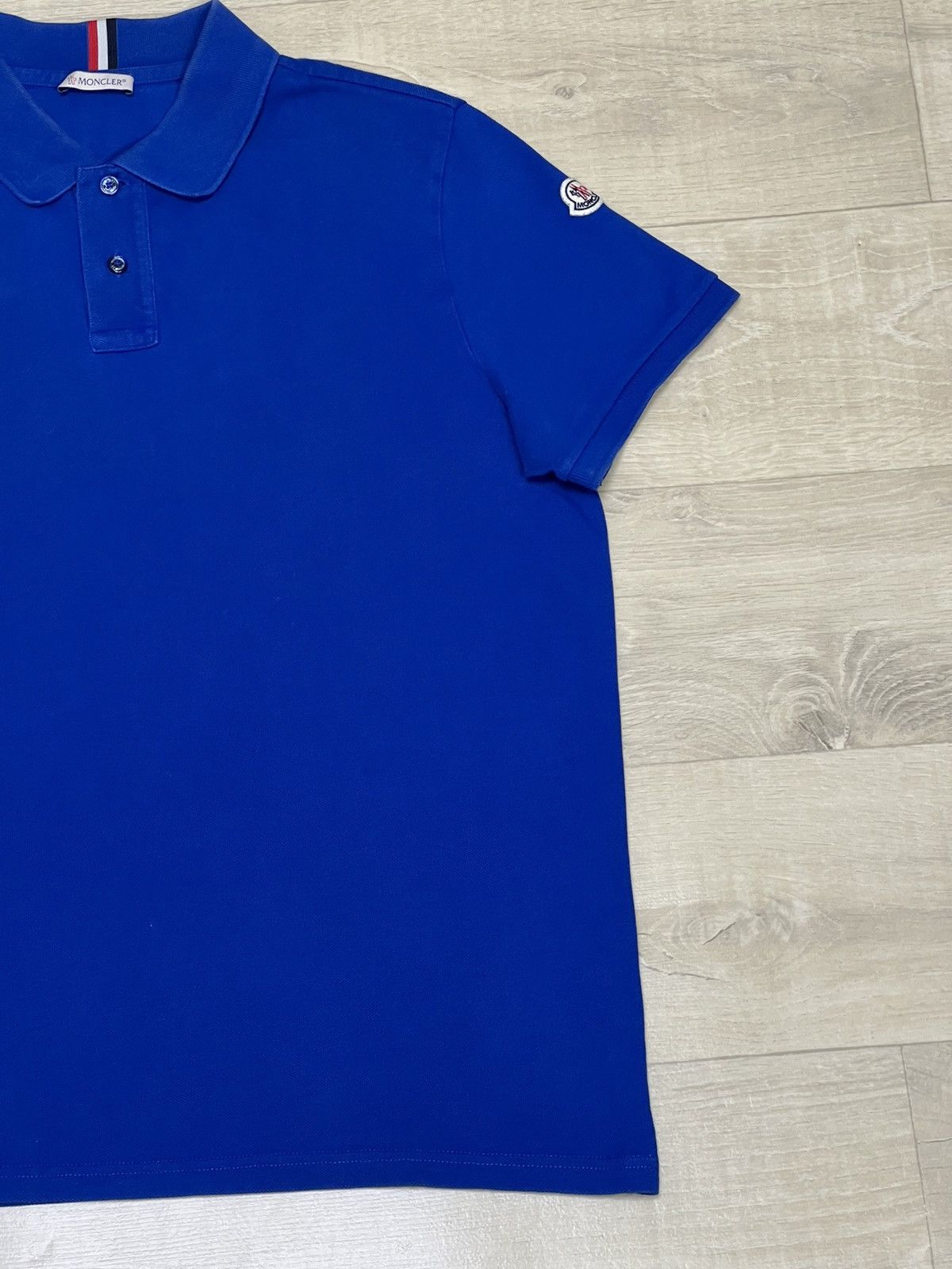 Moncler MONCLER Polo Shirt Cotton Blue Short Sleeve Logo Patch Size US L / EU 52-54 / 3 - 5 Thumbnail