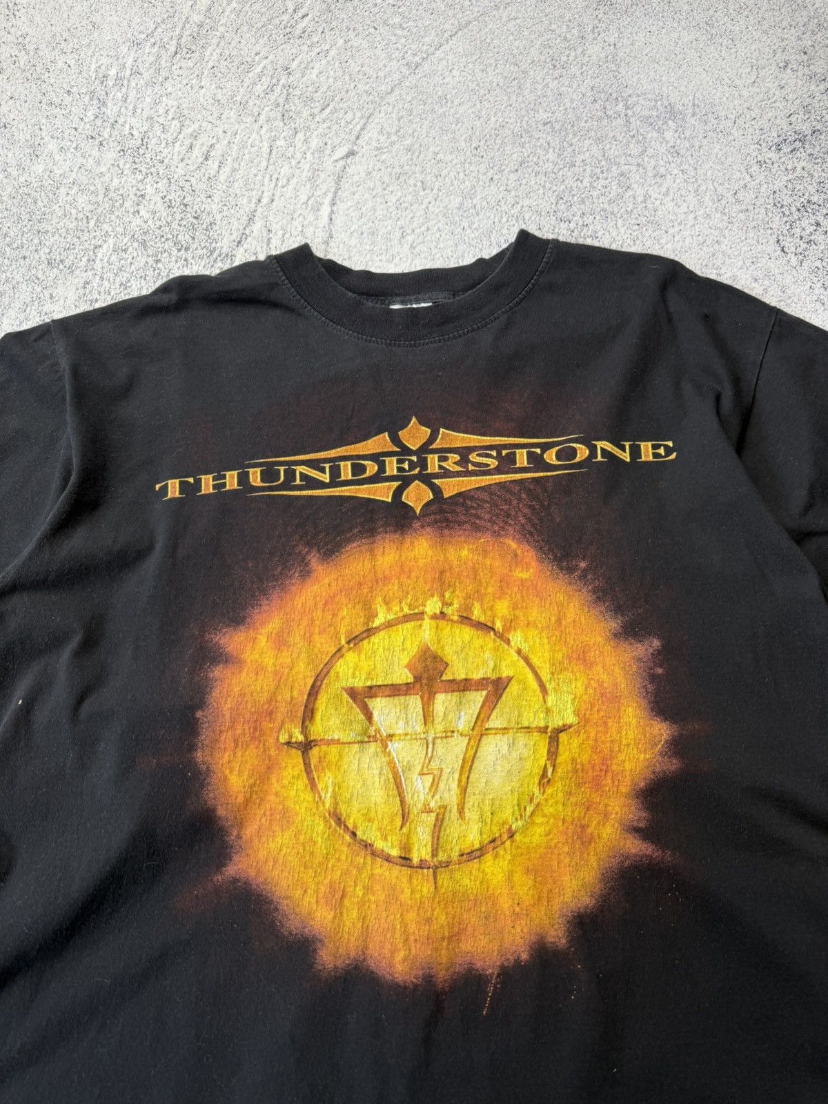 Band Tees Vintage 90s Thunderstone Band T Shirt Rock Heavy Metal Size US M / EU 48-50 / 2 - 11 Thumbnail