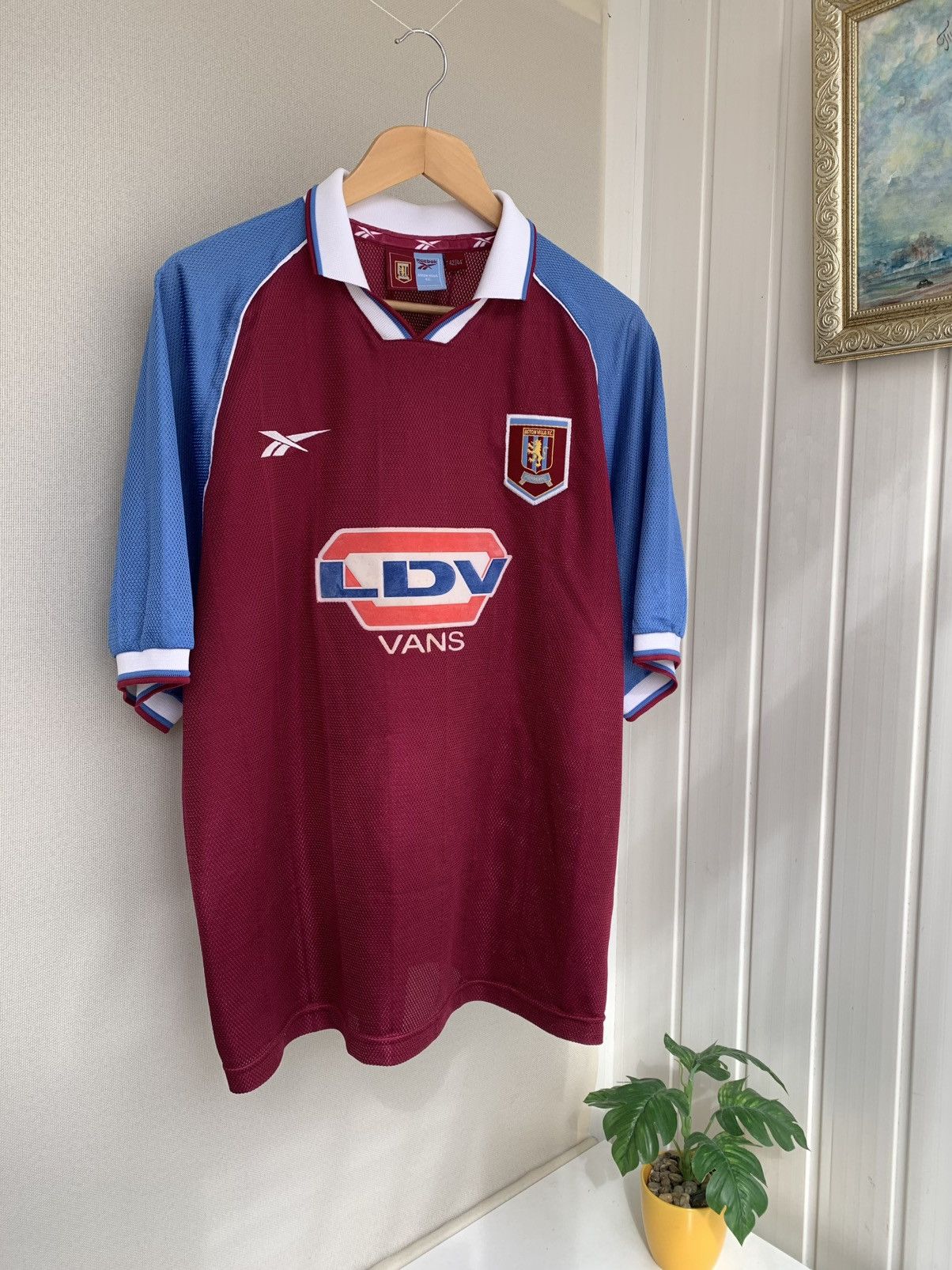 Reebok Reebok ASTON VILLA 1998 Vintage Home Shirt Size 42-44 L-XL Size US L / EU 52-54 / 3 - 1 Thumbnail