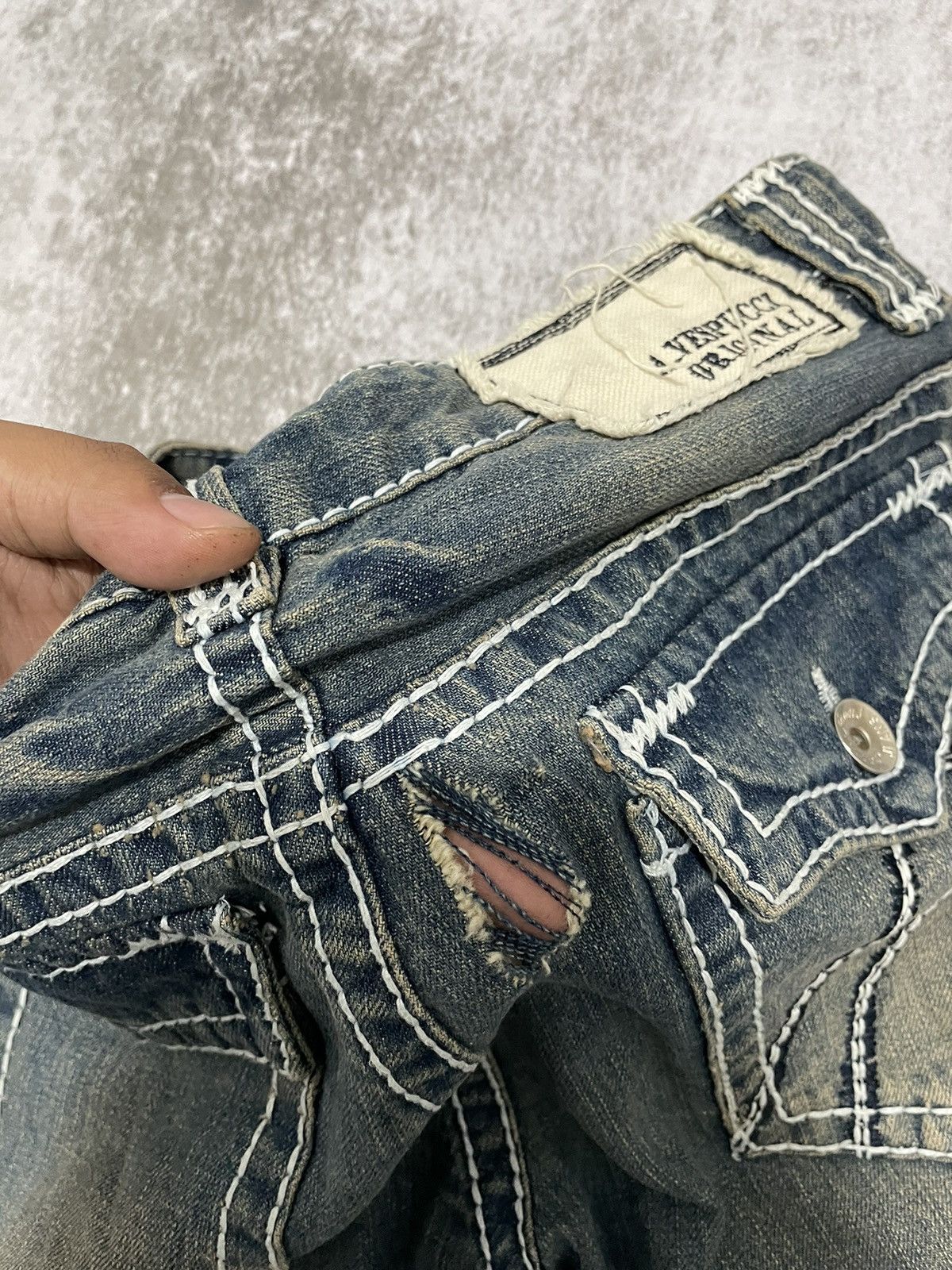 If Six Was Nine × Japanese Brand × Le Grande Bleu (L.G.B.) 2000s Flared amerigi wash japan denim pants y2k style Size US 30 / EU 46 - 6 Thumbnail