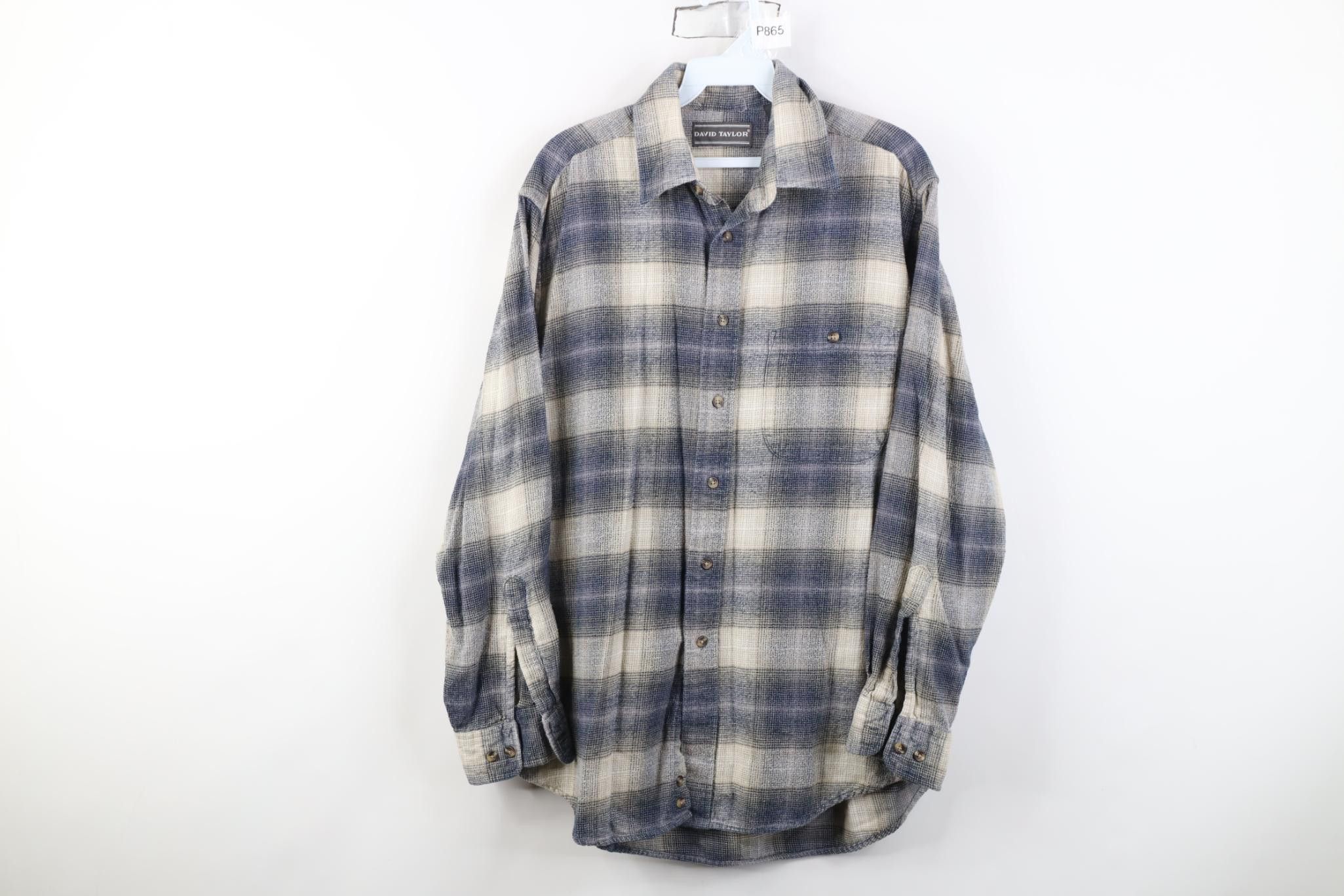 Vintage Vintage 90s Streetwear Flannel Collared Button Shirt Plaid Size US M / EU 48-50 / 2 - 1 Thumbnail