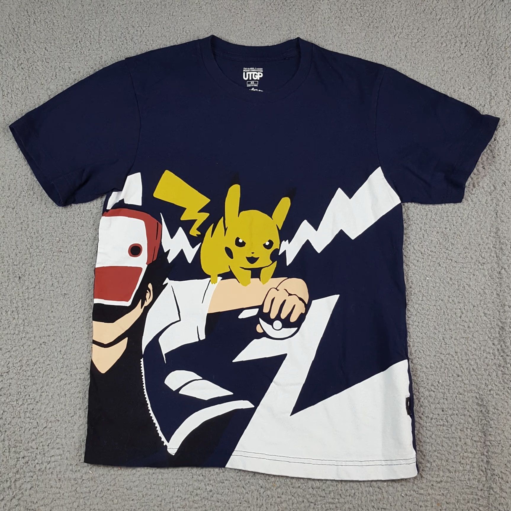 Uniqlo Uniqlo Pikachu UTGP T-Shirt XS Mens Cartoon Anime 90s Vintage Blue Cotton Crew Neck Short Sleeve Embroidered Logo Graphic Print Pokémon Size US XS / EU 42 / 0 - 2 Thumbnail