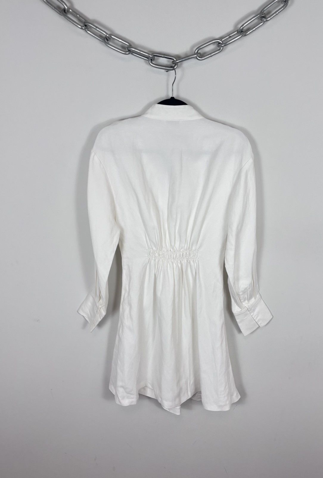 Sandro Sandro Paris NWT Ecru White Wrap Viscose Linen Mini Dress Size S / US 4 / IT 40 - 14 Thumbnail