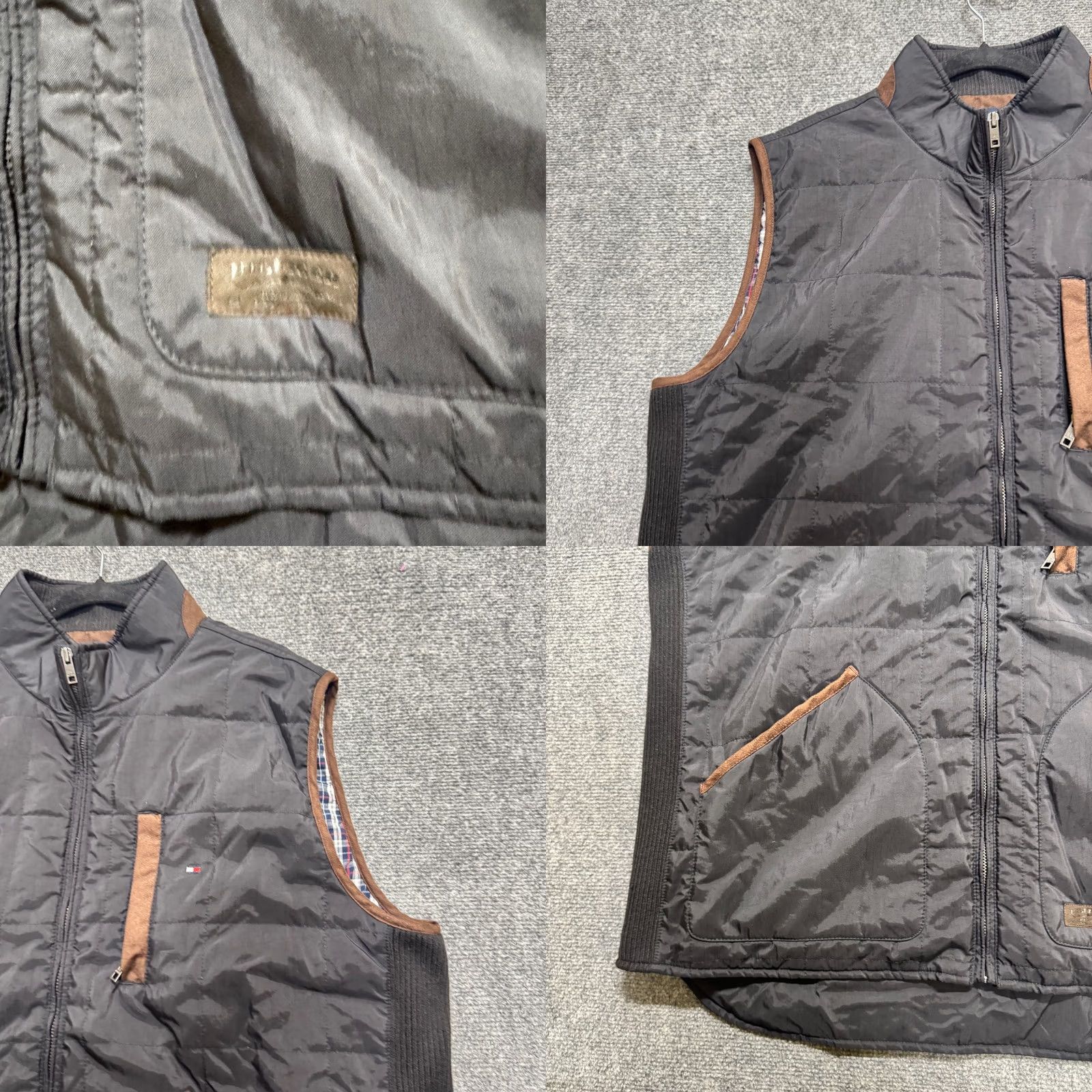 Tommy Hilfiger Tommy Hilfiger Puffer Vest Jacket Black 2XLT Men Nylon Plaid Lined Outdoor Big & Tall Size US XXL / EU 58 / 5 - 8 Thumbnail