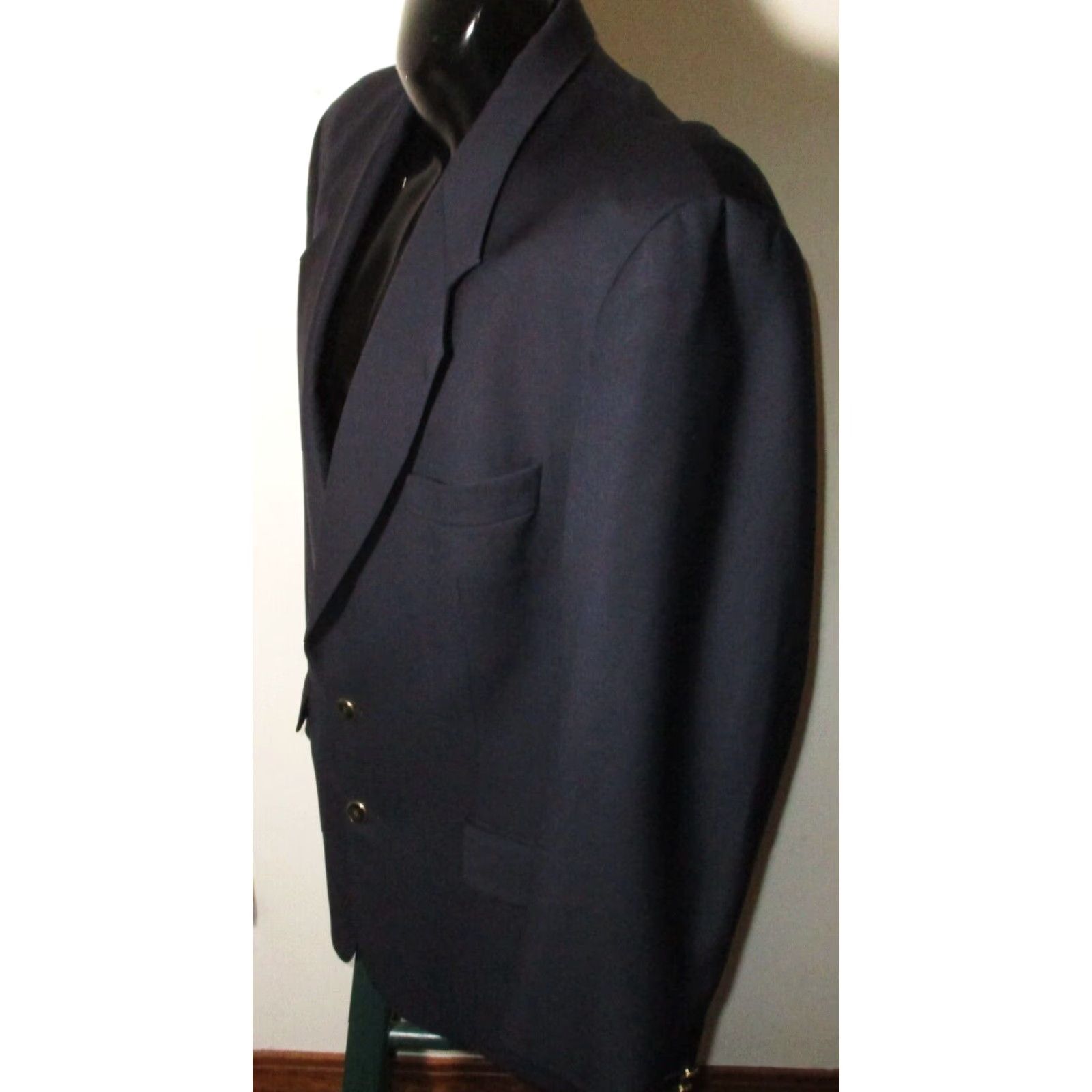 Vintage BAUMLER Avantgarde Blue Wool Blazer Jacket Size 44R Men’s Size 44R - 4 Thumbnail