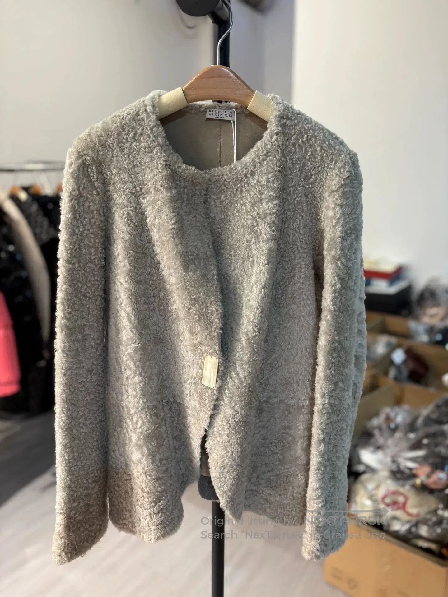 The Elder Statesman Grayish Green Sheepskin Coat. Size US XL / EU 56 / 4 - 8 Thumbnail