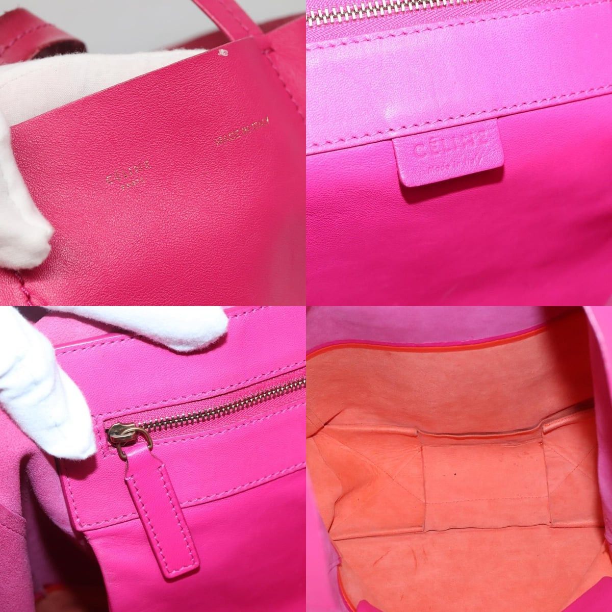 Celine CELINE Tote Bag Leather Pink Gold Size ONE SIZE - 11 Thumbnail