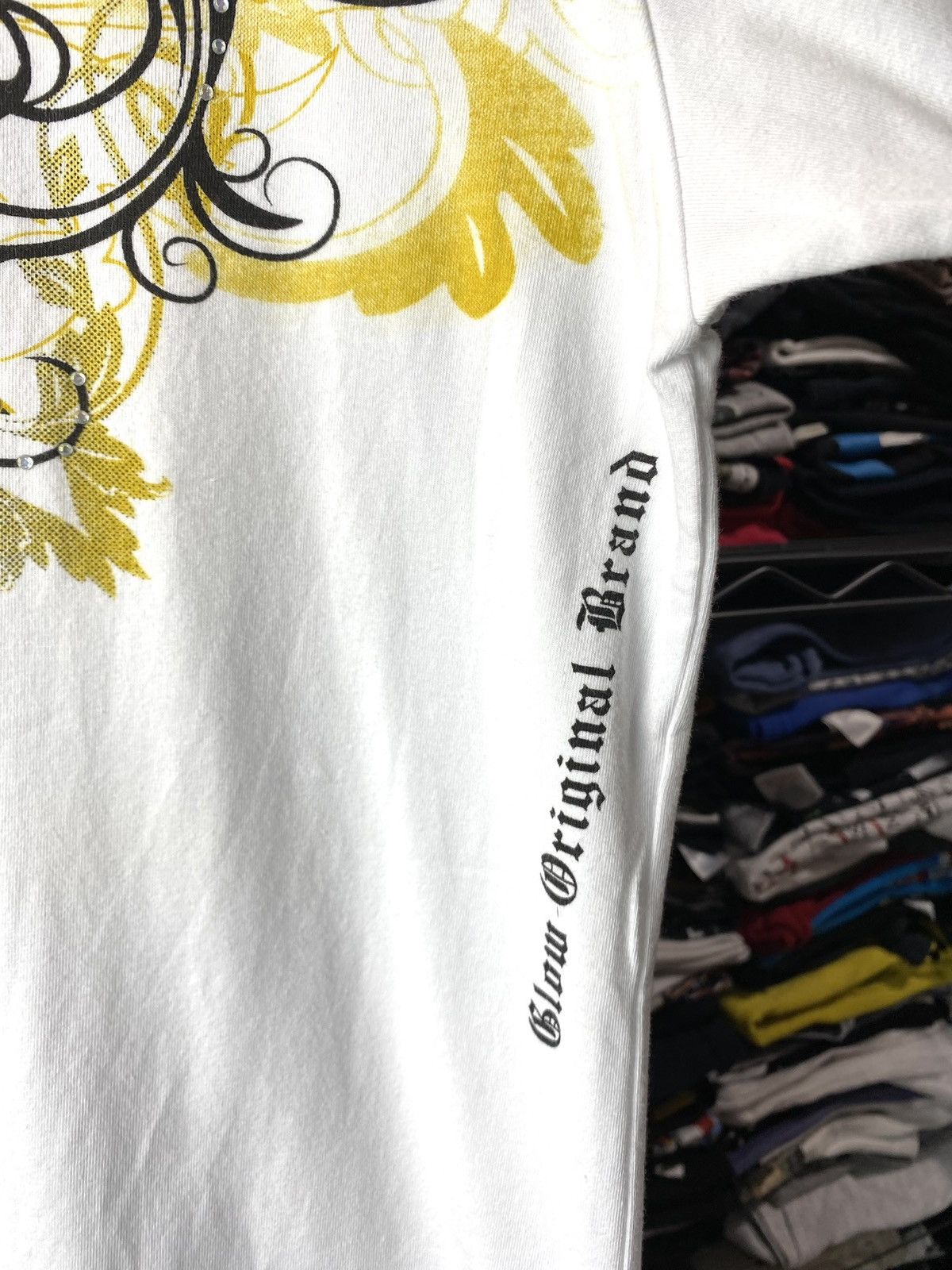 Ed Hardy Vintage Ed Hardy Style T Shirt Rhinestones Affiction Jnco Size US L / EU 52-54 / 3 - 5 Thumbnail