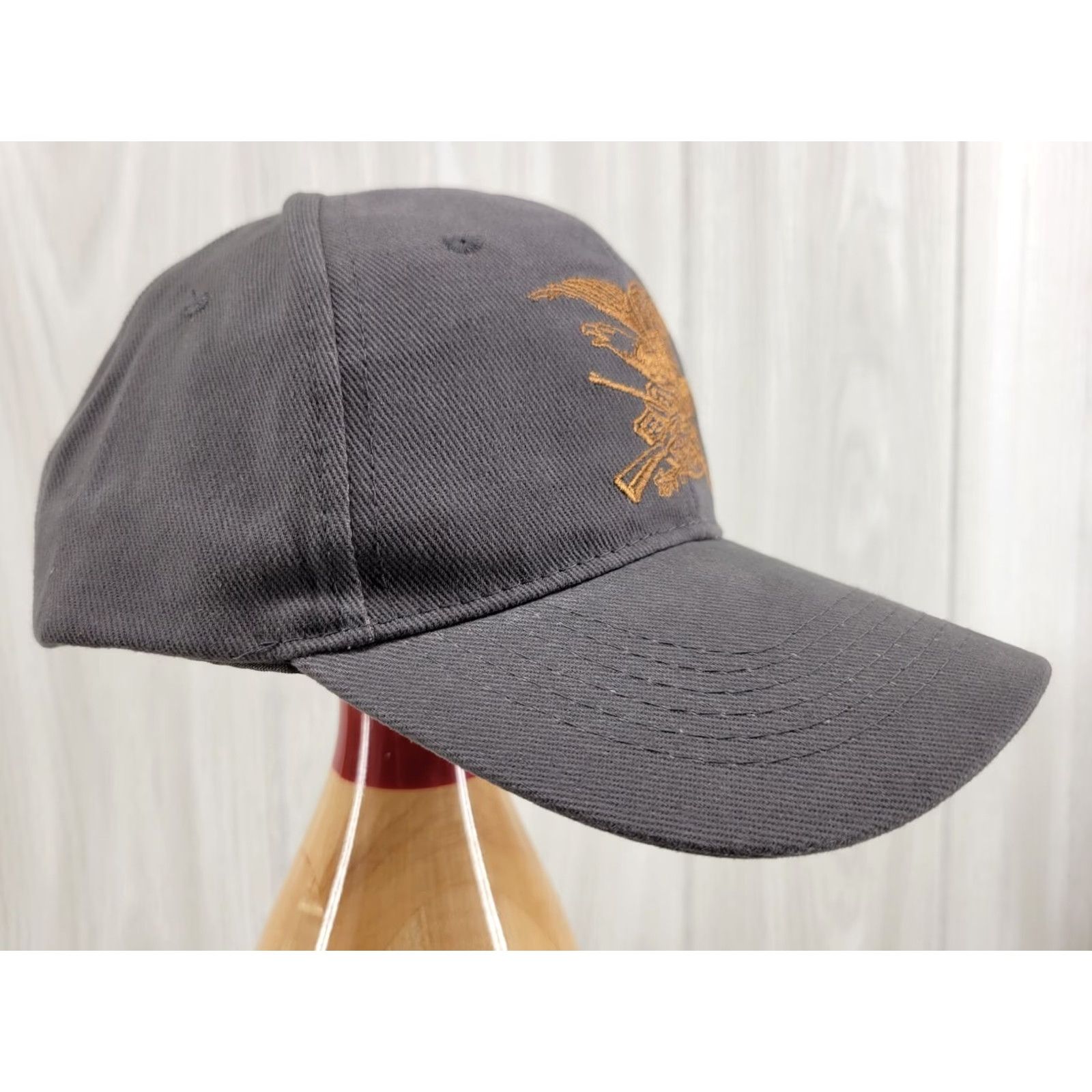 Logo 7 NRA Emblem Logo OSFM Gray Cap Hat Baseball Cap Men Adjustable Logo NRA Emblem Size ONE SIZE - 3 Thumbnail