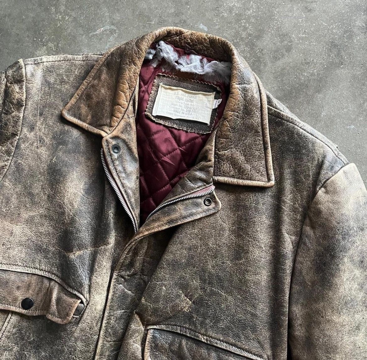 Cooper True Vintage 1970s RARE Made in USA A-2 Flight Bomber Jacket Size US S / EU 44-46 / 1 - 4 Thumbnail