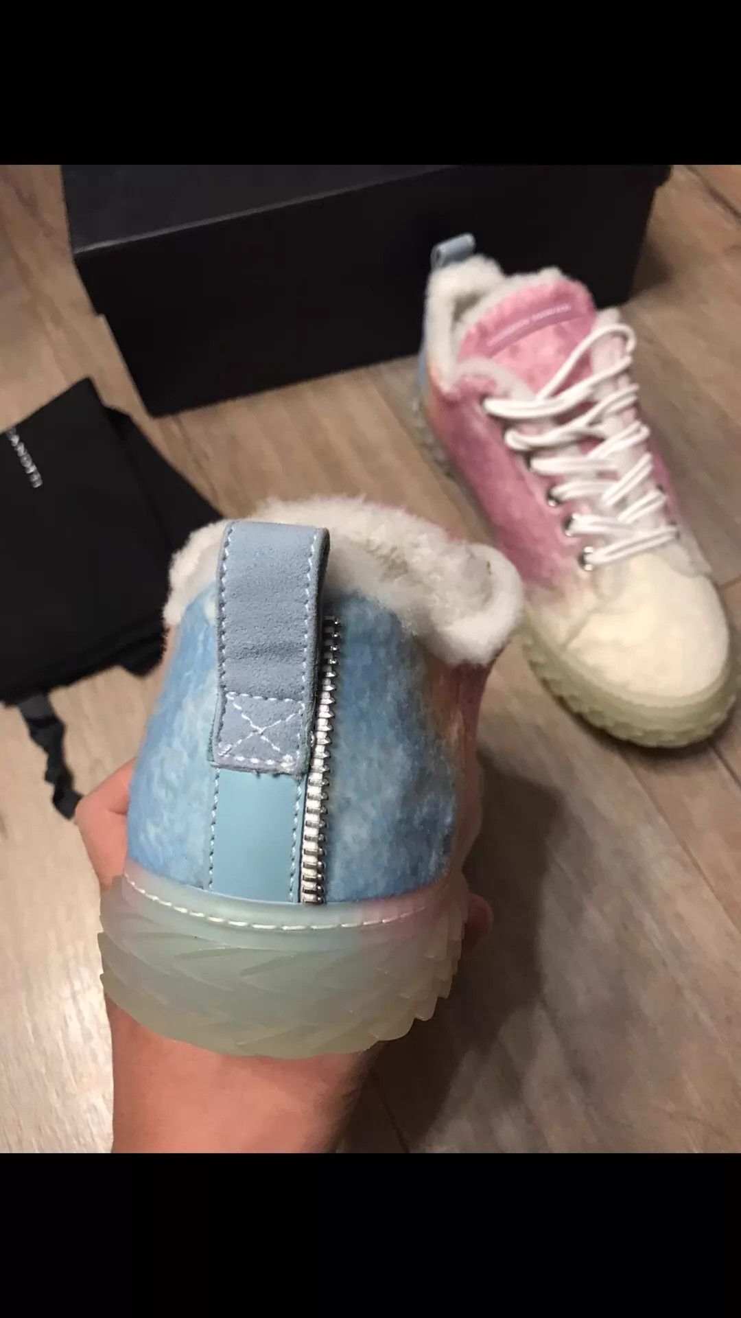 Giuseppe Zanotti Giuseppe Zanotti NWT shearling candy gradient shoes 43 Size US 10 / EU 43 - 3 Thumbnail