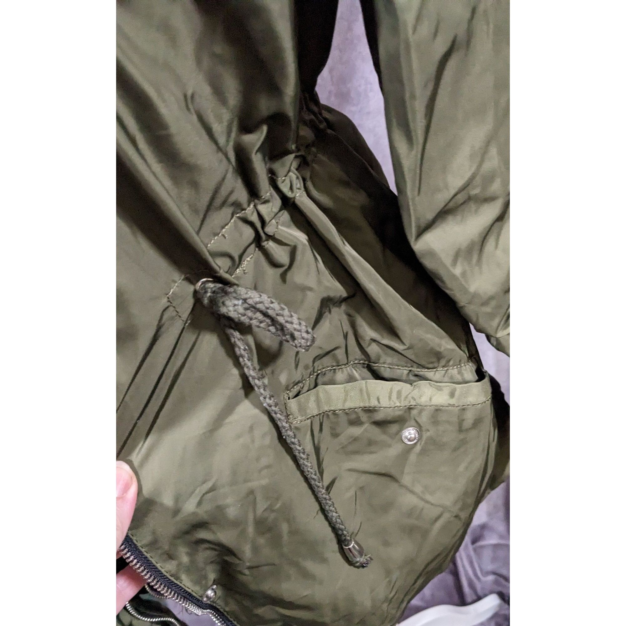 Other Green And Black Zip Up Hooded Jacket by Cali 1850 Size S / US 4 / IT 40 - 12 Thumbnail