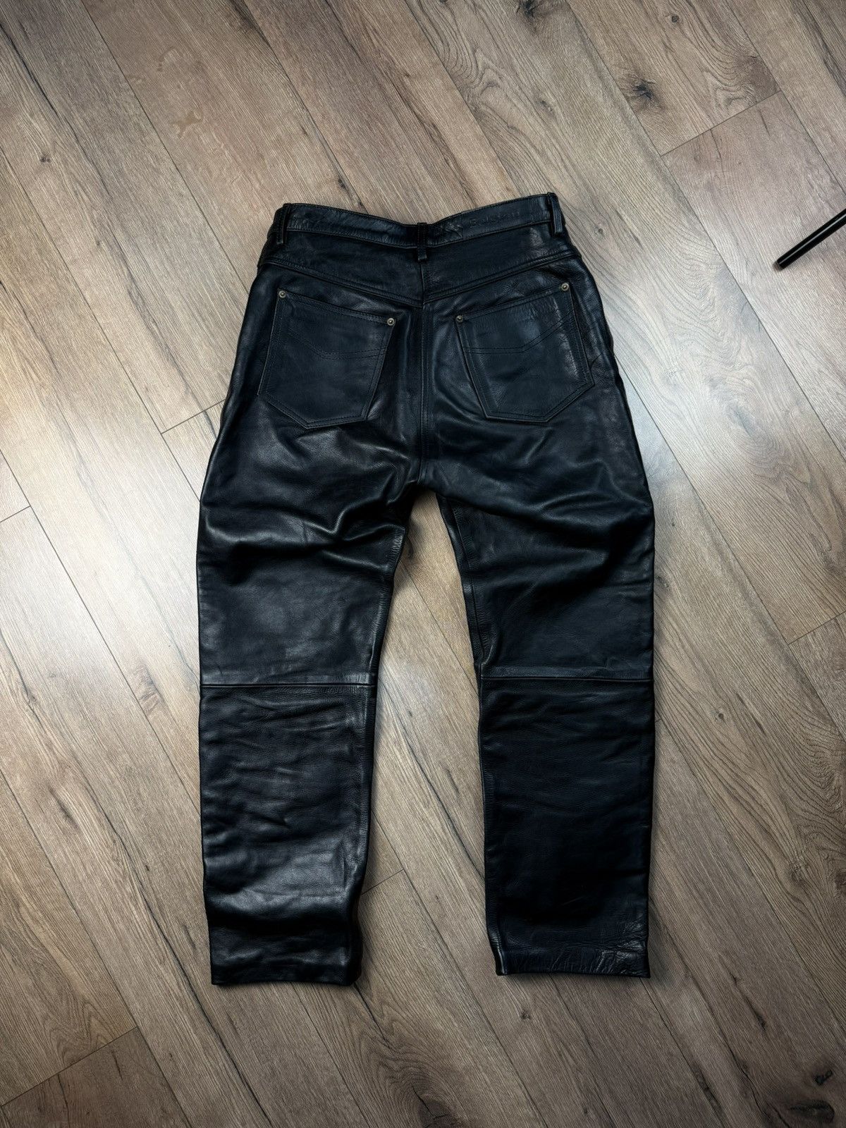 Belstaff Belstaff Vintage Leather Pants Men’s Biker Motorcycle Black Size US 31 - 8 Thumbnail