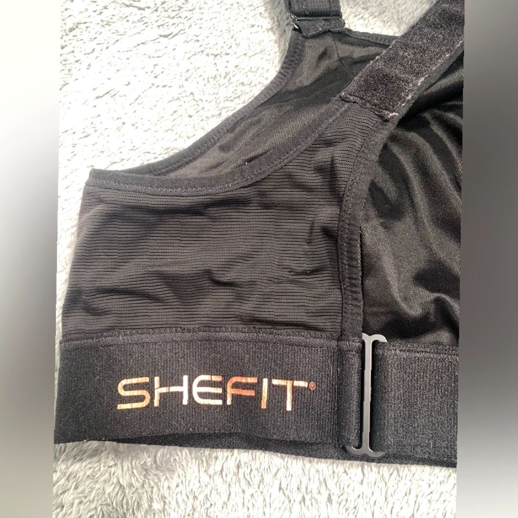 Vintage SHEFIT Black Sports Bra Size ONE SIZE - 6 Thumbnail
