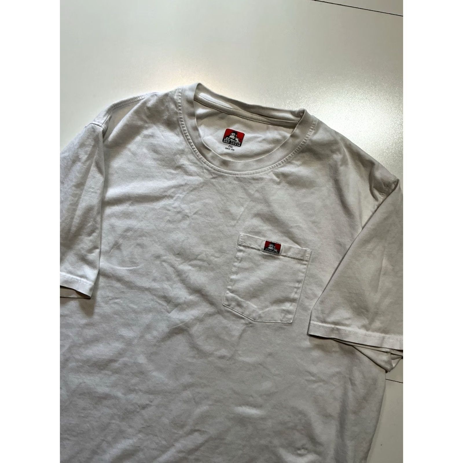 Ben Davis Ben Davis Workwear Heavyweight 100% Cotton White Crewneck S/S T-Shirt Sz 2XL Mens Size US XXL / EU 58 / 5 - 4 Thumbnail