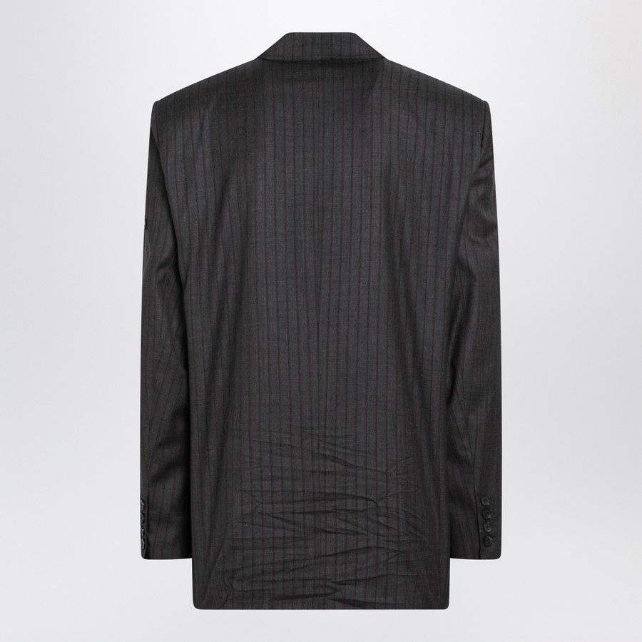 Balenciaga o1d2blof0226 Wool Single-breasted Jacket in Gray Size US M / EU 48-50 / 2 - 2 Thumbnail