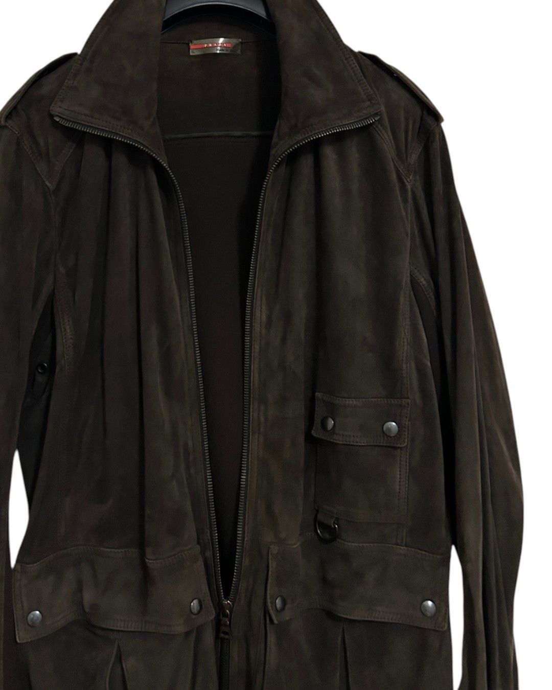 Prada SUEDE LEATHER FIELD JACKET Size US L / EU 52-54 / 3 - 3 Thumbnail