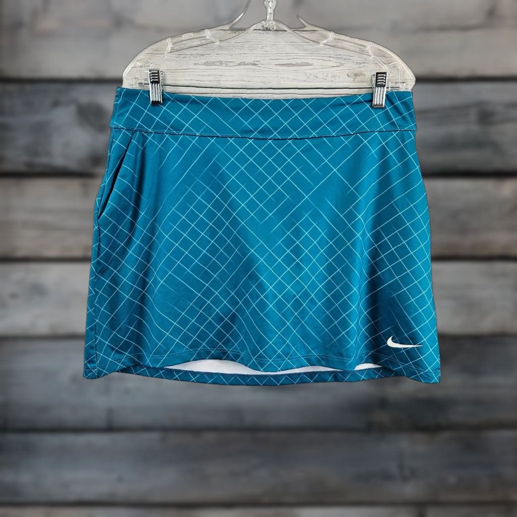 Nike VINTAGE Nike Golf Womens Skort Sz Large Blue Teal Pockets Pull On Size ONE SIZE - 1 Thumbnail