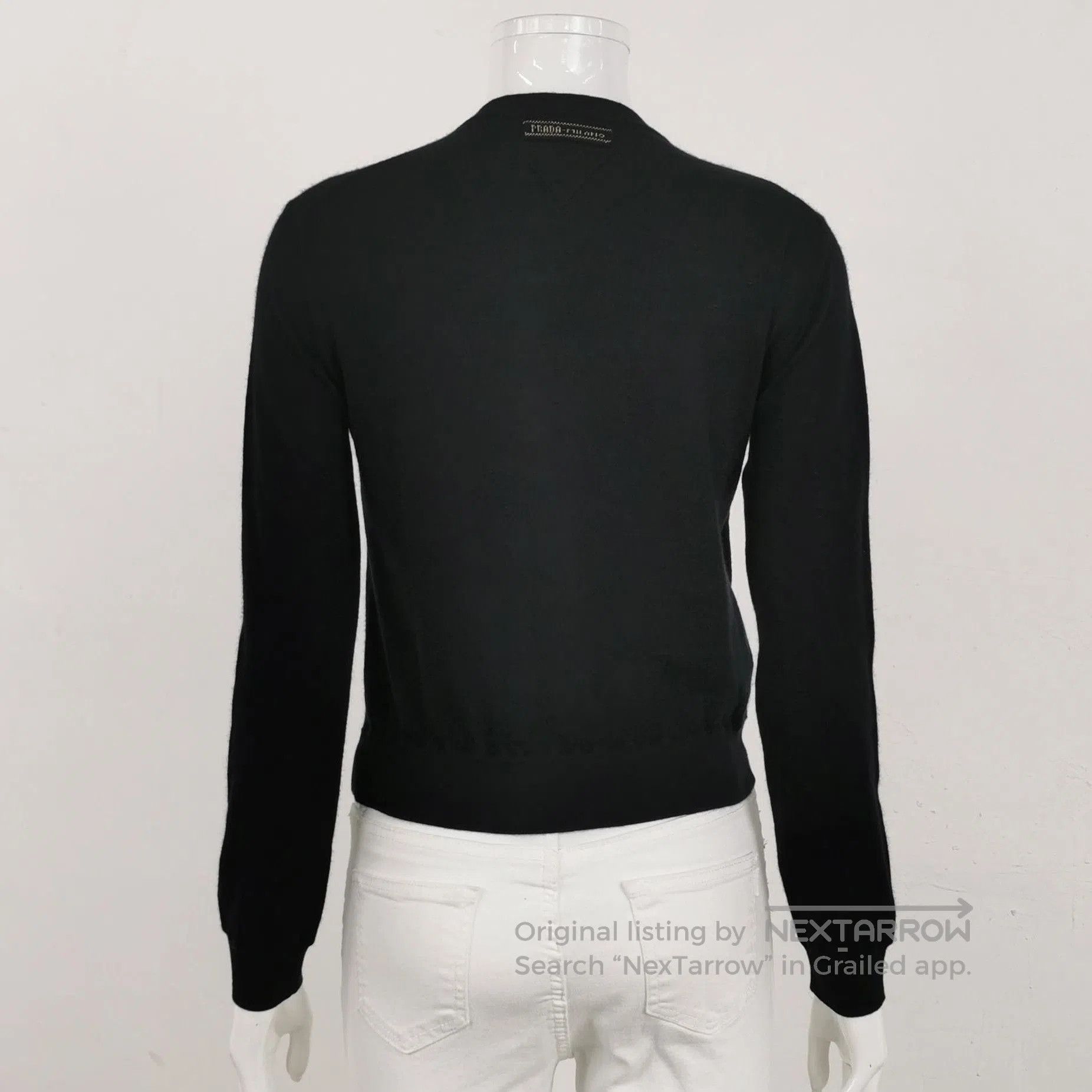 Prada Prada Black Cashmere Zip Cardigan Sweater . Size XXS / US 00 / IT 34 - 1 Thumbnail