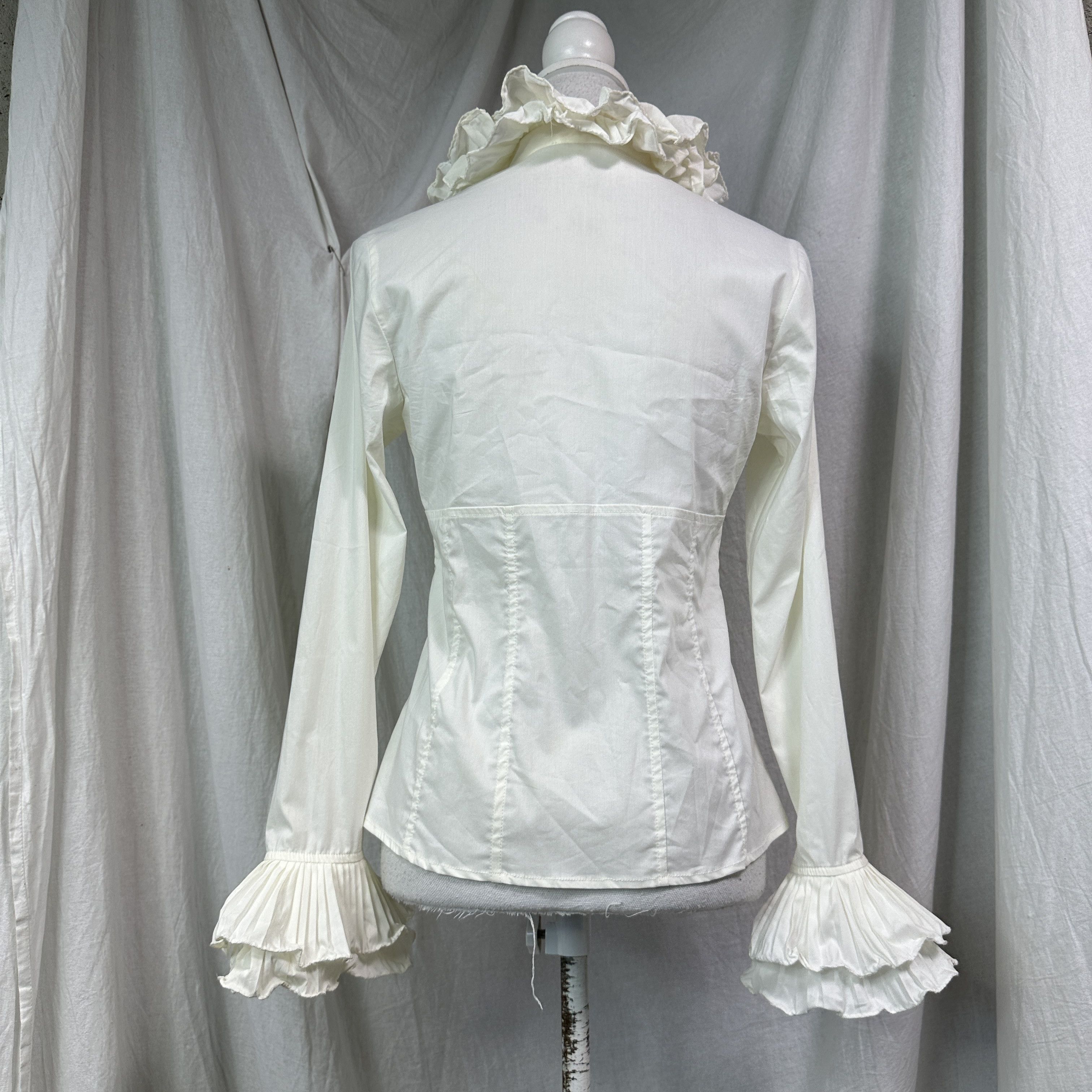 Vintage Vintage Avant Garde Opium Elegant Ruffled Shirt Y2K Size S / US 4 / IT 40 - 7 Thumbnail