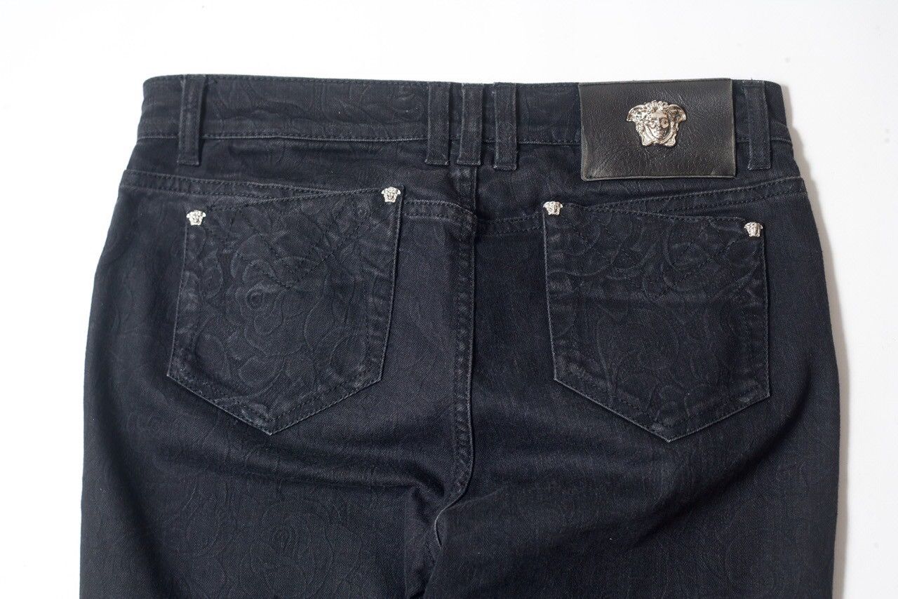 Versace versace women's floral print stretch jeans Size 27" / US 4 / IT 40 - 9 Thumbnail