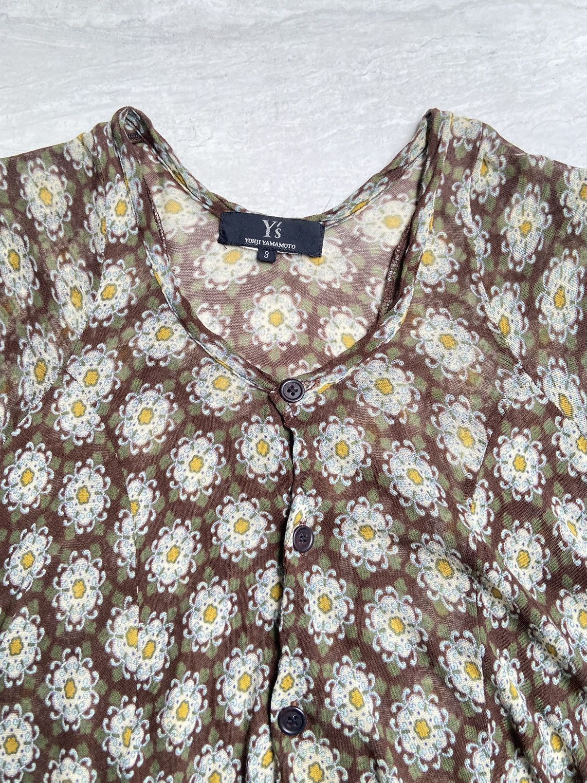 Y's × Yohji Yamamoto Y’S YOHJI YAMAMOTO Flowers Motive Shirt Size US XS / EU 42 / 0 - 4 Thumbnail
