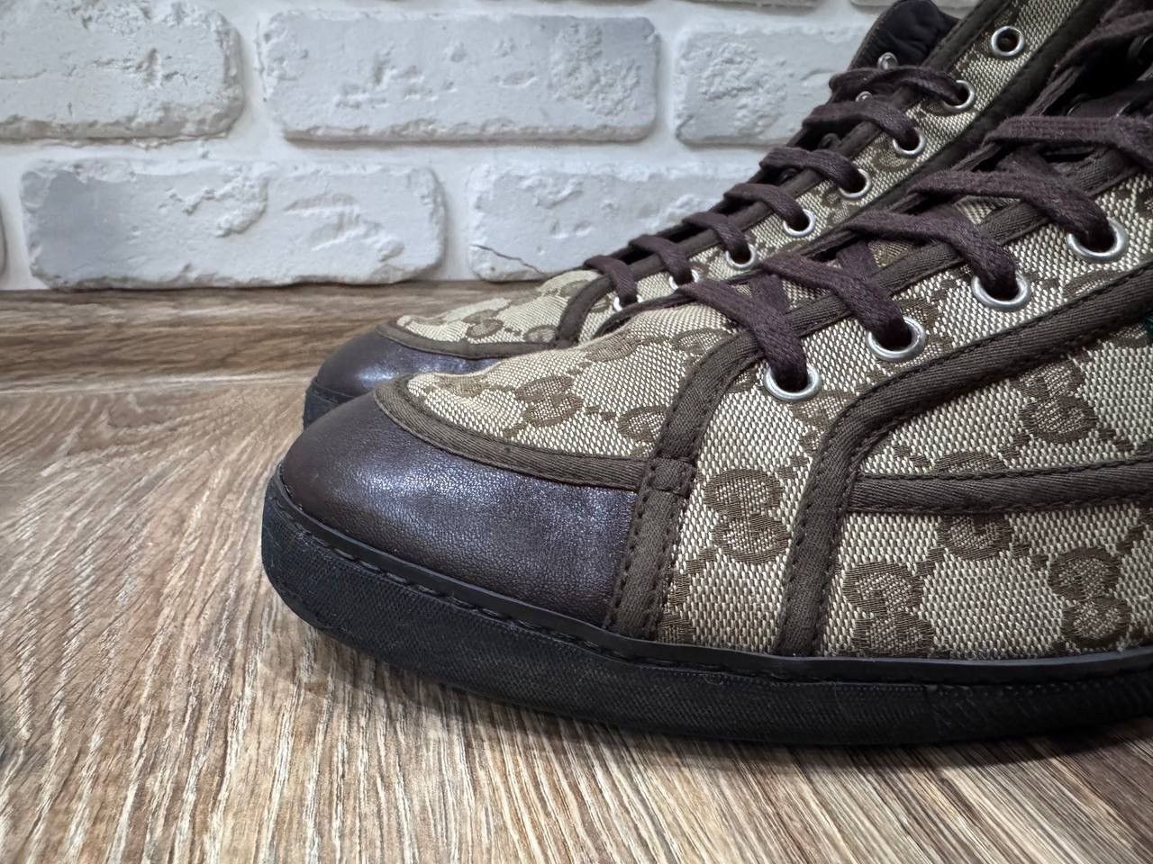 Gucci Gucci California Striped High Top Mens Sneakers Size Size US 10.5 / EU 43-44 - 3 Thumbnail