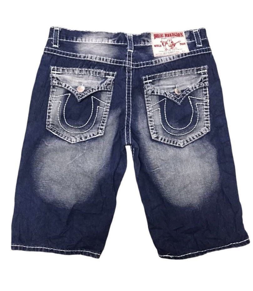 True Religion Vtg True Religion Joey Super T Distressed Short Baggy Jeans Size US 38 / EU 54 - 12 Thumbnail