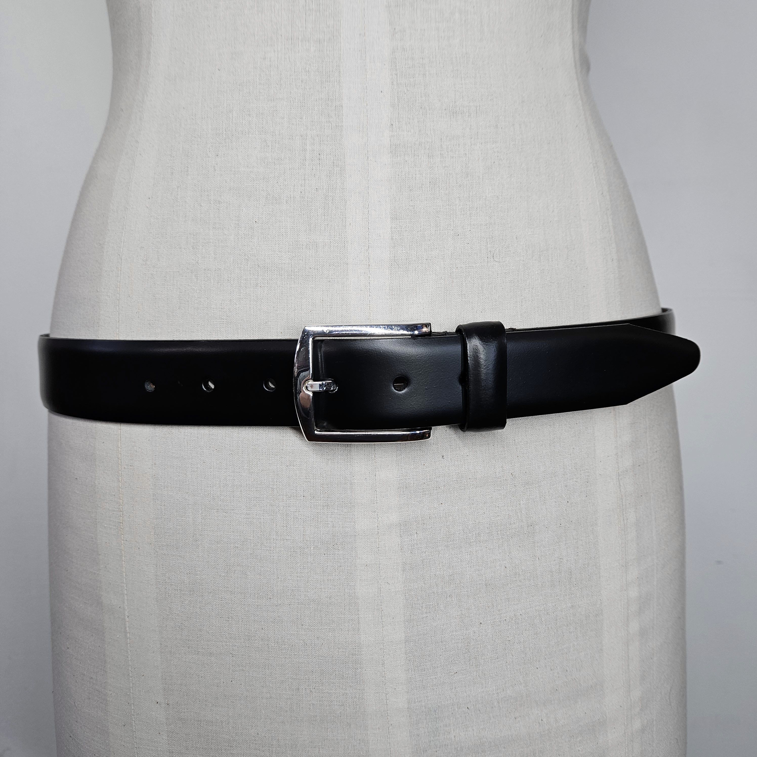 Allen Edmonds Allen Edmonds 43-48" Belt Midland Black Smoothe Leather Size 44 - 4 Thumbnail