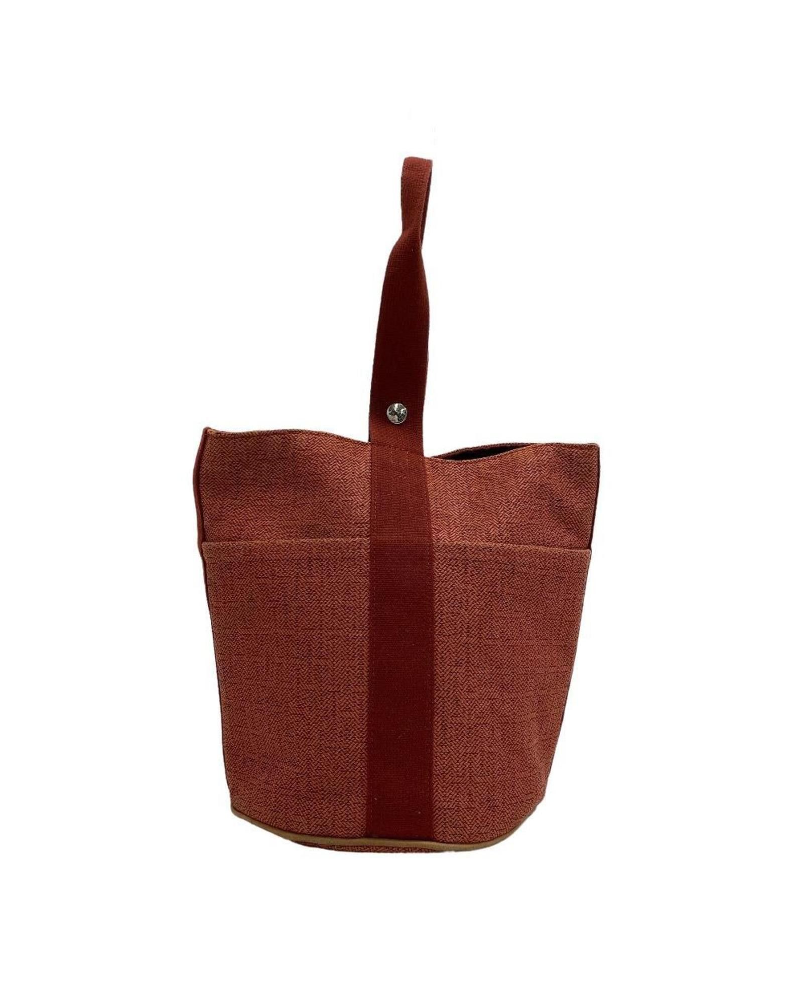 image of Hermes Orange Canvas Handbag, Women's