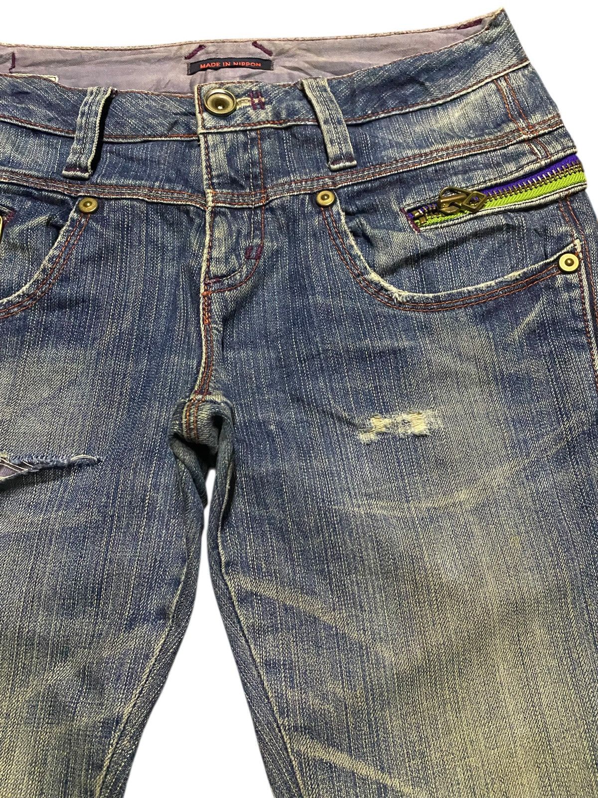 Vintage Japan Brand Made in Nippon Mud Wash Flare Jeans
