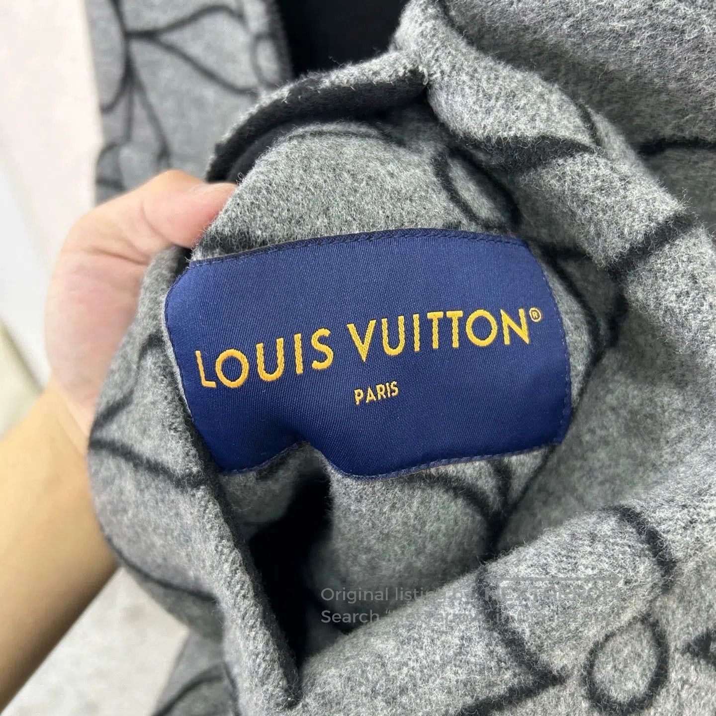Louis Vuitton gray floral hoodie with black accents. Size US L / EU 52-54 / 3 - 5 Thumbnail