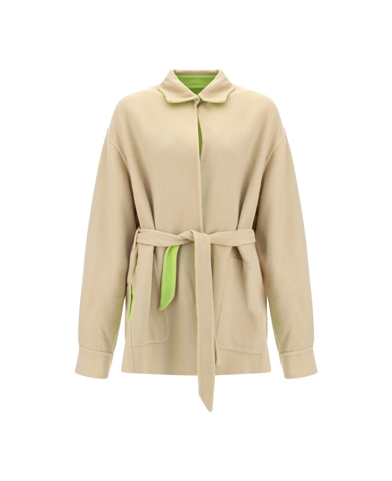 Off-White o1y1125 Belt Jacket in Beige Size XS / US 0-2 / IT 36-38 - 1 Thumbnail