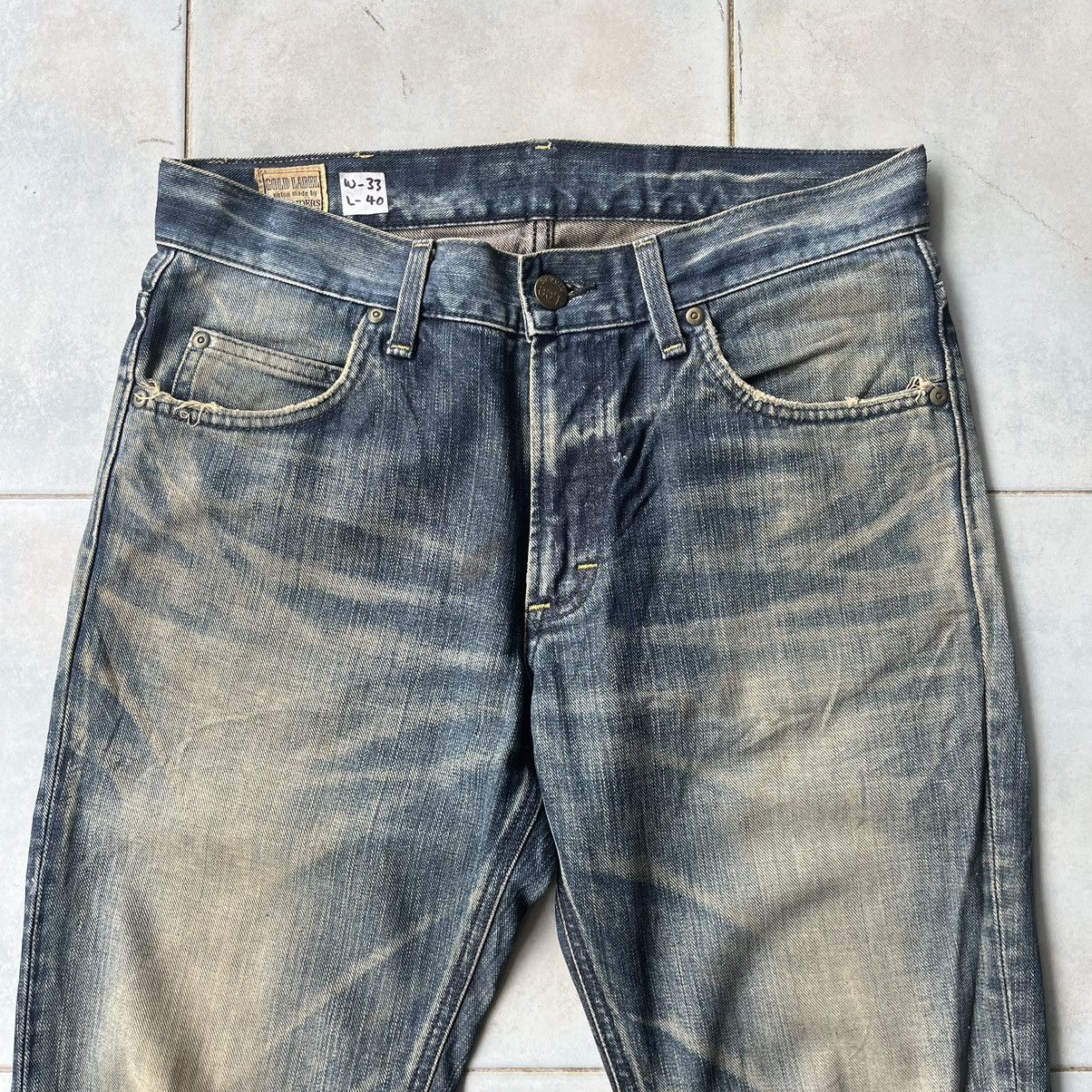 Lee Distressed Vintage Lee Riders Gold Label Japan Jeans Size US 33 - 9 Thumbnail