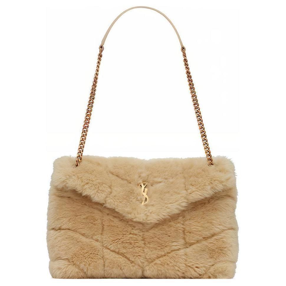 Saint Laurent Paris o1bcso1str1225 Size:OS/Puffer Small Chain Bag in Beige Size ONE SIZE - 1 Preview