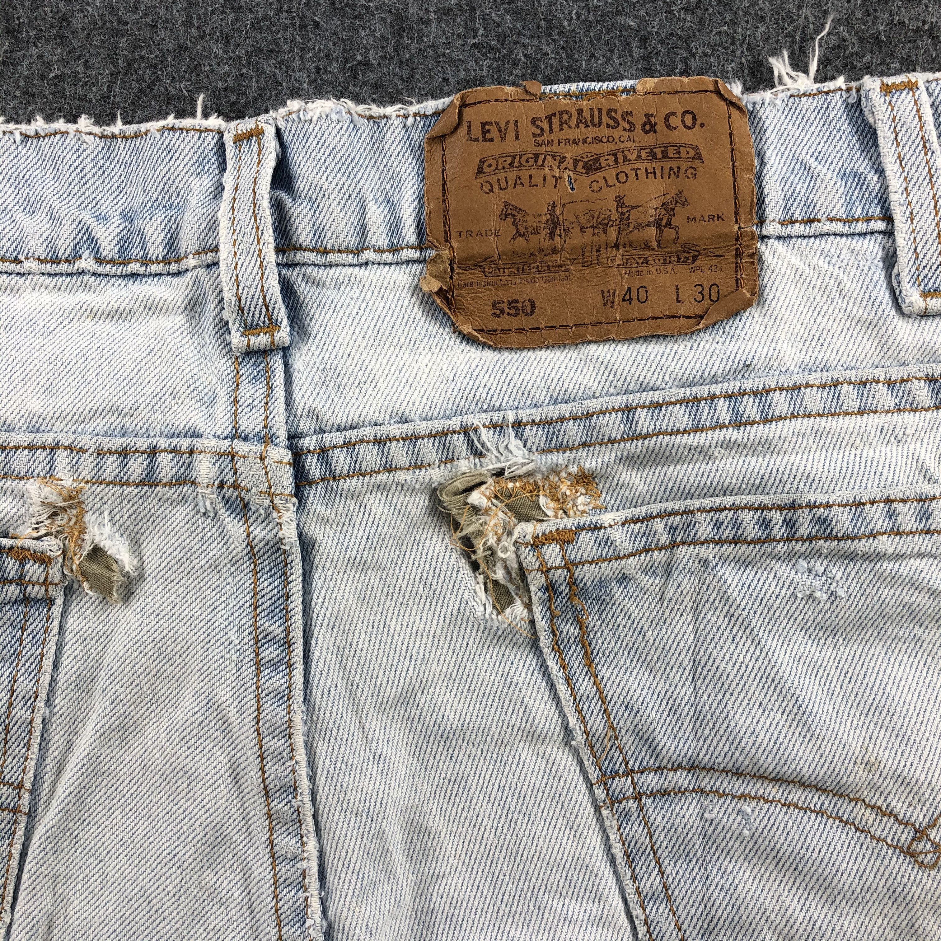 Levi's × Vintage Vintage Distress Levis Jeans Lot 550-JM807 Size US 38 / EU 54 - 5 Thumbnail