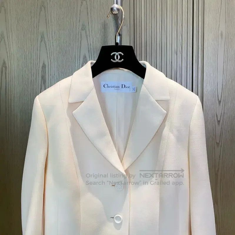 Dior Dior White Wool Blend Women's Jacket . Size M / US 6-8 / IT 42-44 - 3 Thumbnail